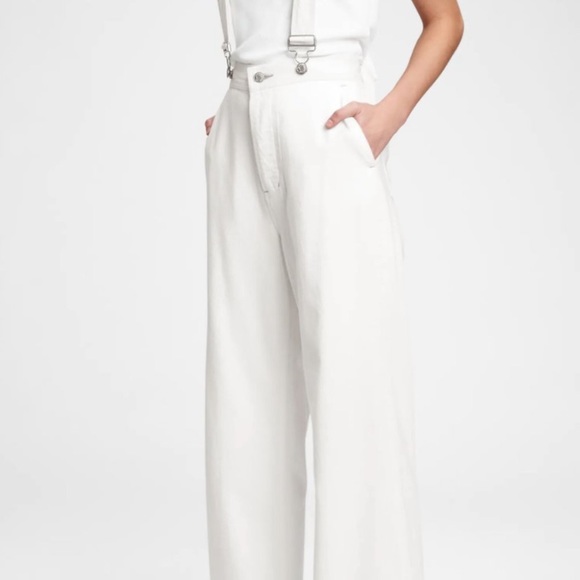 GAP Denim - GAP Wide Leg Suspender Pant